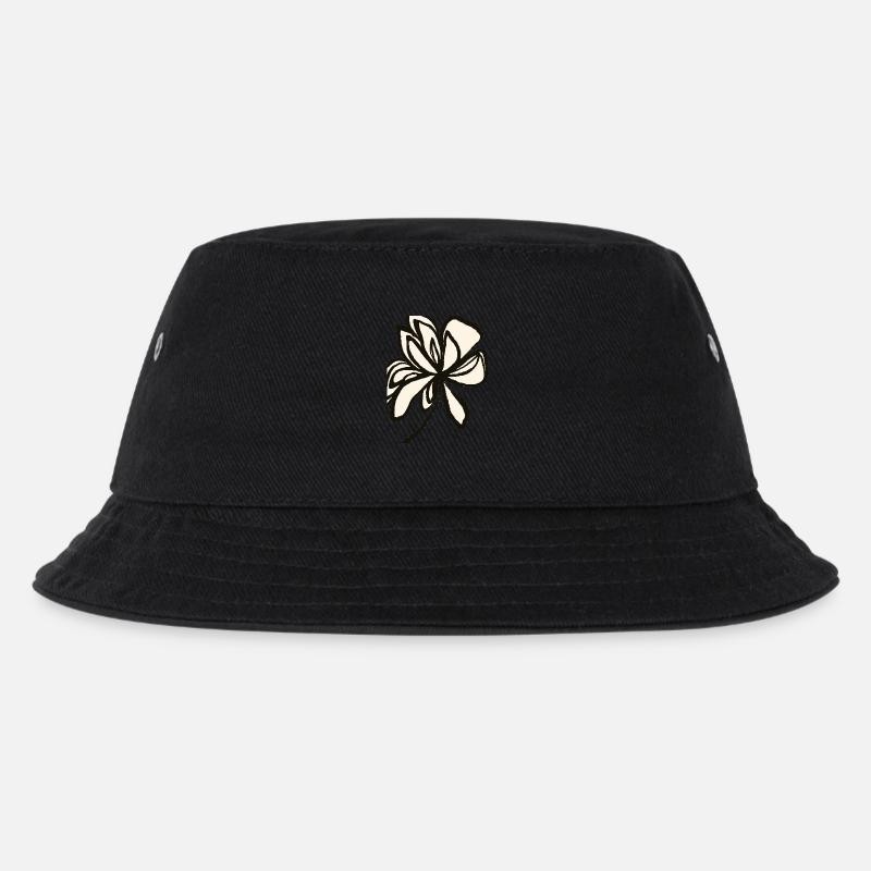 Floral simplicity - timeless design - Kids’ Bucket Hat - black