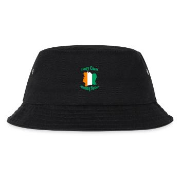 Gesegnete 👼 Nation der Elfenbeinküste - Kinder Bucket Hat - Schwarz - Vorne