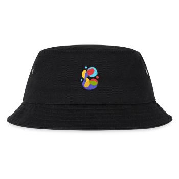 fließend abstrakt vintage - Kinder Bucket Hat - Schwarz - Vorne