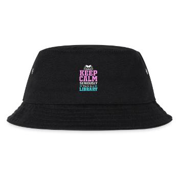 Bibliothek Buch Leseratte Lesen Bücherwurm - Kinder Bucket Hat - Schwarz - Vorne