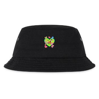 Fuchs Füchse Retro Kinder Waldtiere - Kinder Bucket Hat - Schwarz - Vorne