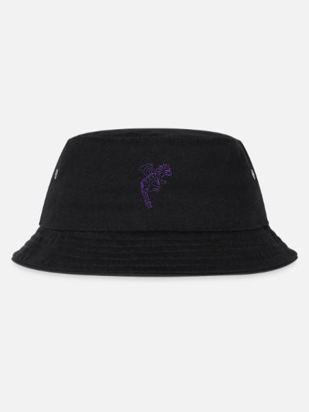 Nuri the Little Dragon, Purple - Kids’ Bucket Hat - black