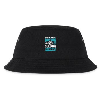 Real Estate Agent Ask Me About House - Kids’ Bucket Hat - black - Front