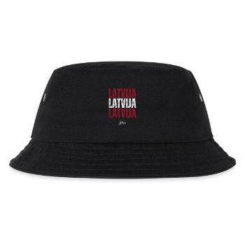 Flagge Lettlands, lettischer Patriot - Kinder Bucket Hat - Schwarz - Vorne