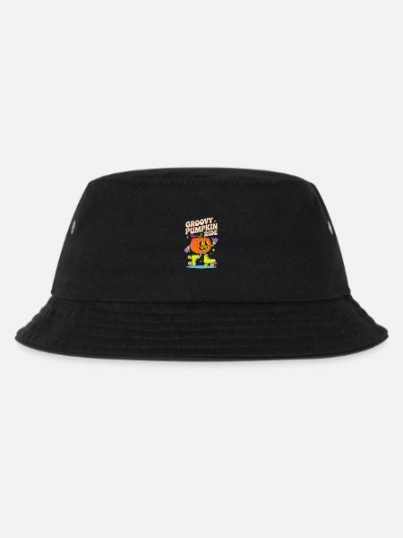 Groovy Pumpkin Inline Skate - Kids’ Bucket Hat - black