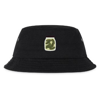 Vintage eingelegte Gurke Glas Design - Kinder Bucket Hat - Schwarz - Vorne