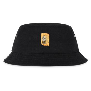 Antikes Segelschiff auf Pergamentkarte - Kinder Bucket Hat - Schwarz - Vorne