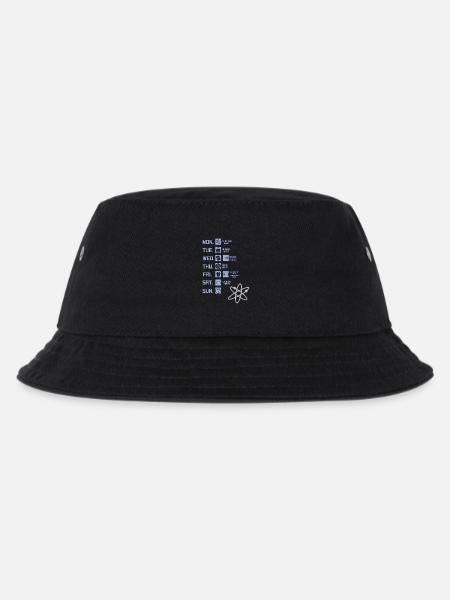 Retro Wöchentliche Planung Illustration - Kinder Bucket Hat - Schwarz