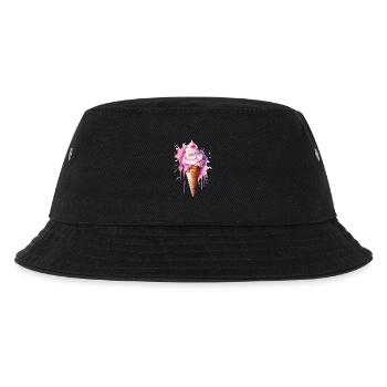 Wasserfarbe Eiscreme Tropfen - Kinder Bucket Hat - Schwarz - Vorne