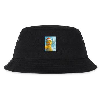  cat, Santa hat, Yeti, Christmas, snow, meme,selfi - Kinder Bucket Hat - Schwarz - Vorne