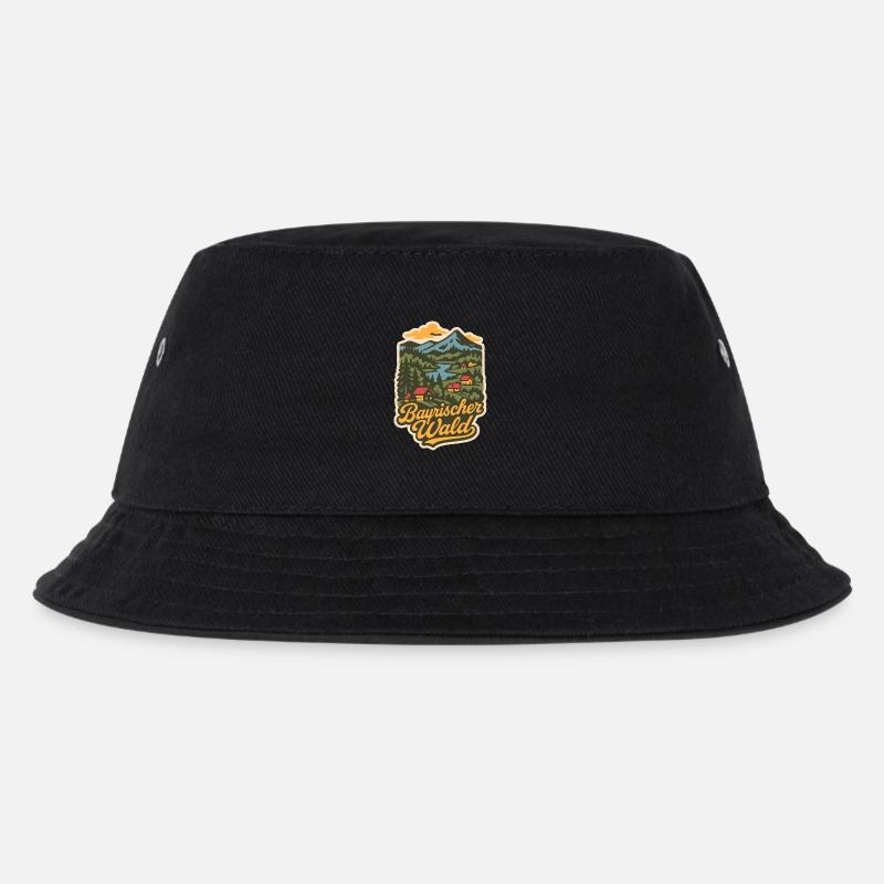 Bayerischer Wald Deutschland - Kinder Bucket Hat - Schwarz