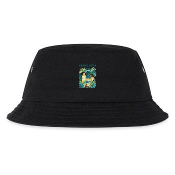 Andalusian Palm Villa Watercolor - Kids’ Bucket Hat - black - Front