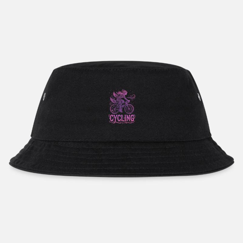 Feenradfahrer in rosa Spitze - Kinder Bucket Hat - Schwarz