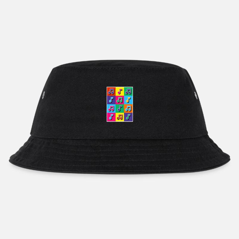 Pop Art Music Notes Mosaic - Kids’ Bucket Hat - black