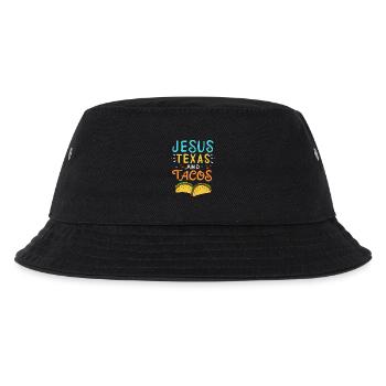 Jesus Texas and Tacos Funny Southern Graphic - Kinder Bucket Hat - Schwarz - Vorne
