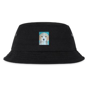 Beagle Welpe,  Aquarell  - Kinder Bucket Hat - Schwarz - Vorne