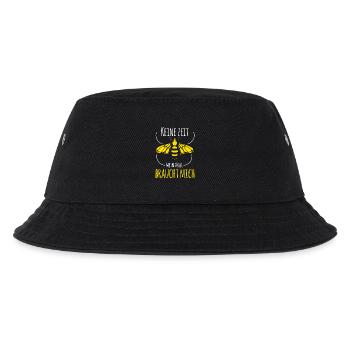 Keine Zeit mein Volk braucht mich Imker Imkerei - Kinder Bucket Hat - Schwarz - Vorne