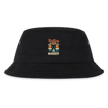 Stricken lässt mich weniger mörderisch fühlen, lustiges Basteln De - Kinder Bucket Hat - Schwarz - Vorne