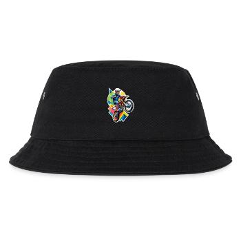 Motocross-Motorrad-Cross-Trial-Enduro-Freestyle - Kinder Bucket Hat - Schwarz - Vorne