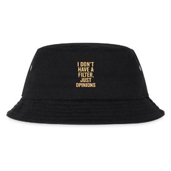 No Filter Just Opinions - Kids’ Bucket Hat - black - Front