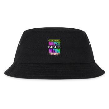 World's Badass Mom – Mutiges, florales Muttertagsgeschenk - Kinder Bucket Hat - Schwarz - Vorne