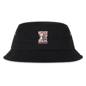 Cute Axolotl Kawaii Axolotl Lover - Kids’ Bucket Hat - black - Front