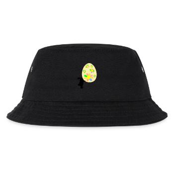 Osterhase Hase Ostergeschenke Ostereier - Kinder Bucket Hat - Schwarz - Vorne