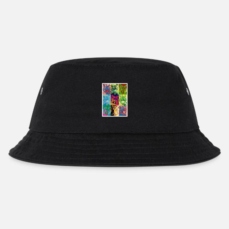 Tiger_4 - Kinder Bucket Hat - Schwarz