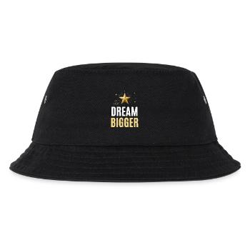 Träume größere inspirierende Motivation - Kinder Bucket Hat - Schwarz - Vorne