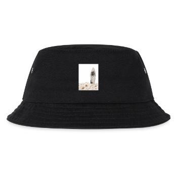 Surfbrett im Sand - Kinder Bucket Hat - Schwarz - Vorne