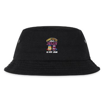 Erdnussbutter & Marmelade Partnerlook Design - Kinder Bucket Hat - Schwarz - Vorne