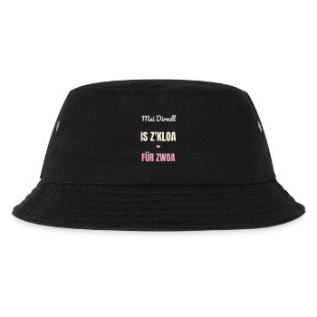 Mei Dirndl is z’kloa für Zwoa Schwanger Volksfest - Kinder Bucket Hat - Schwarz - Vorne