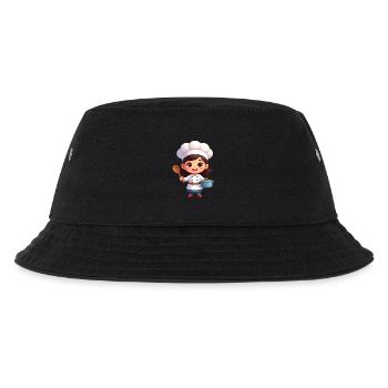 Petit cuisinier avec cuillère en bois et marmite – Kawaii Comic - Bob Enfant - noir - Devant