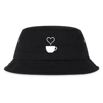 Coffee Heart Coffee Cup Espresso Cup Gift - Kids’ Bucket Hat - black - Front