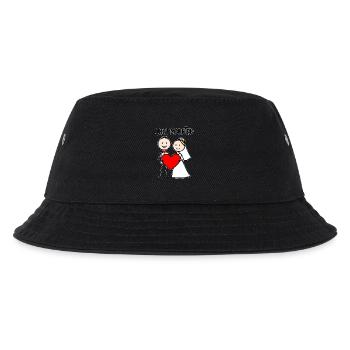 Couple de mariage Cartoon Heart Fraîchement marié - Bob Enfant - noir - Devant
