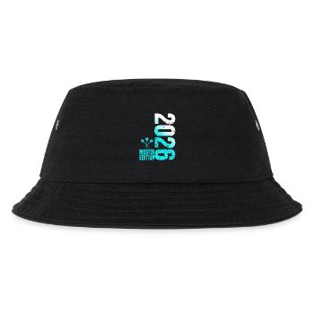 Darts Meister 2026, Kreisliga Shirt cyan weiß - Kinder Bucket Hat - Schwarz - Vorne
