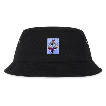 Bär auf BMX-Rad - Kinder Bucket Hat - Schwarz - Vorne