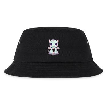 Mint dragon with wings - Kids’ Bucket Hat - black - Front