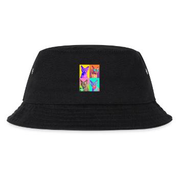 Cats Devon Rex Cat - Kids’ Bucket Hat - black - Front