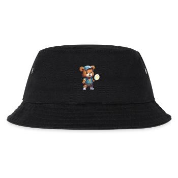 Ours mignon en tant que joueur de tennis et de badminton - - Bob Enfant - noir - Devant
