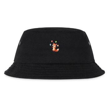 Oster Rotfuchs Jongliert Eier - Kinder Bucket Hat - Schwarz - Vorne