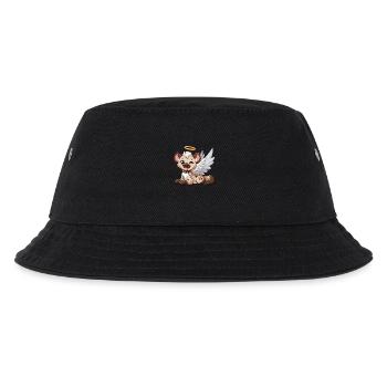 Hyäne Engel Flügel Heiligenschein Fantasie - Kinder Bucket Hat - Schwarz - Vorne