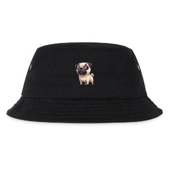 Chien de dessin animé sceptique drôle carlin - Bob Enfant - noir - Devant