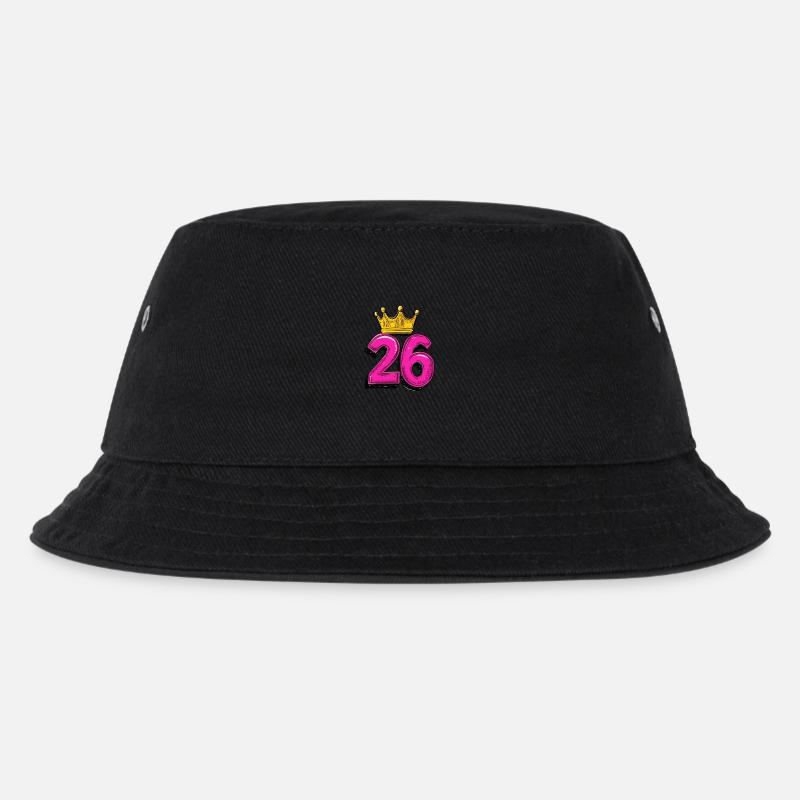 26 Number Jersey Crown - Kids’ Bucket Hat - black