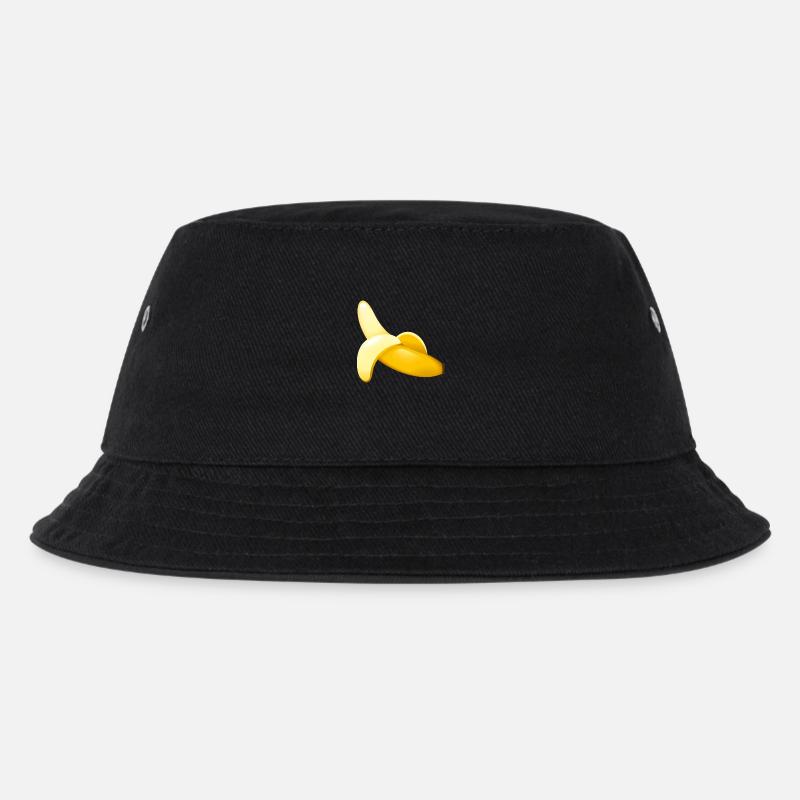 Smiley Banana - Kinder Bucket Hat - Schwarz