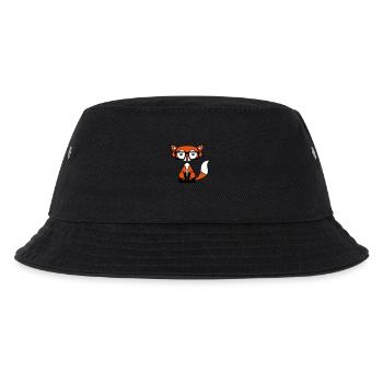 Nerd Fuchs Design - Kinder Bucket Hat - Schwarz - Vorne