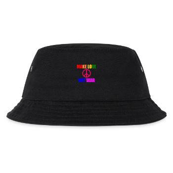 Make love not war - Kinder Bucket Hat - Schwarz - Vorne
