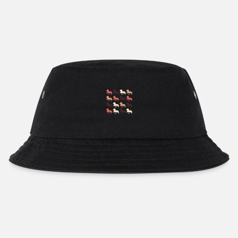 Isandpferd - Kinder Bucket Hat - Schwarz