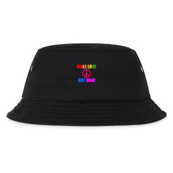 Make love not war - Kinder Bucket Hat - Schwarz - Vorne