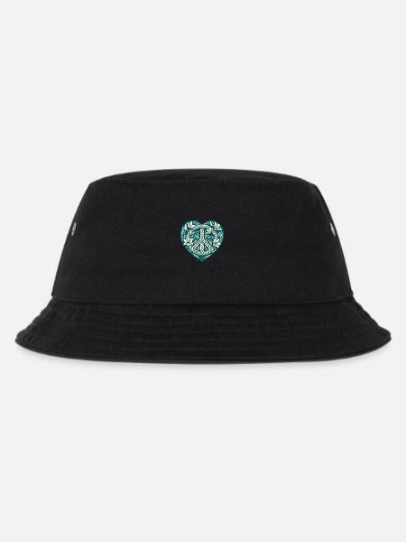 Peace Sign - Kids’ Bucket Hat - black